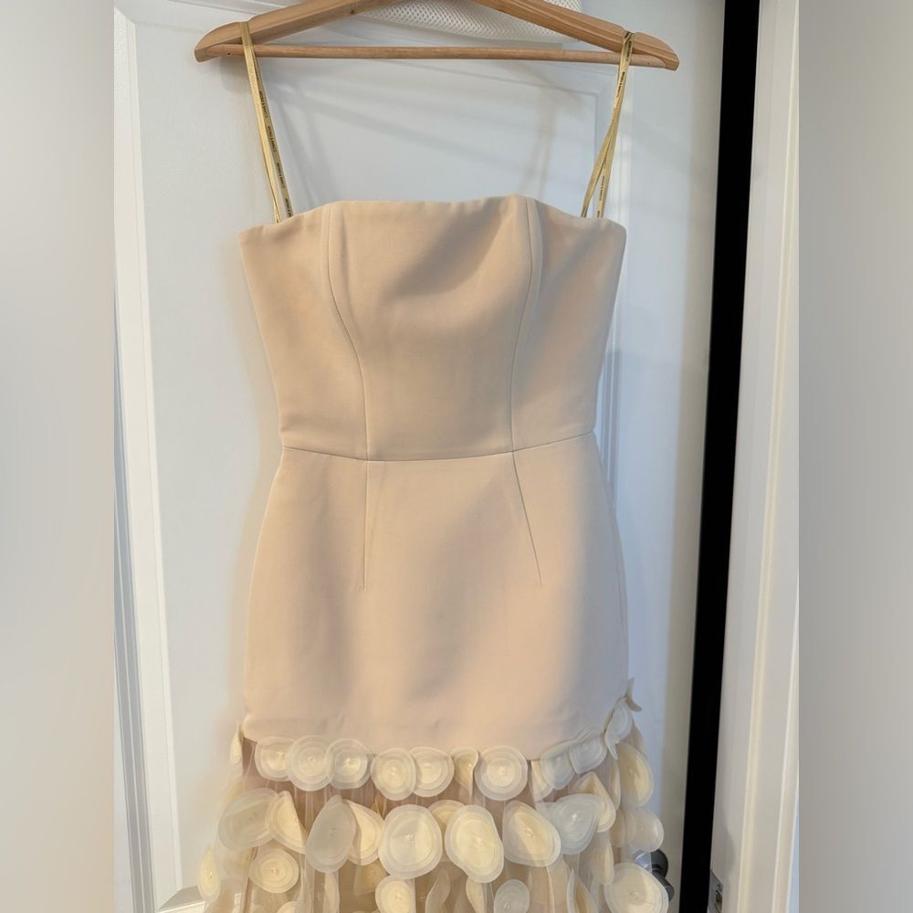 NWOT BRONX AND BANCO HARPER STRAIGHT DRESS in Cream Strapless Wedding Gown - Picture 8 of 16